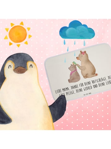 Mr. & Mrs. Panda Badvorleger Bär Kind mit Spruch in Weiß