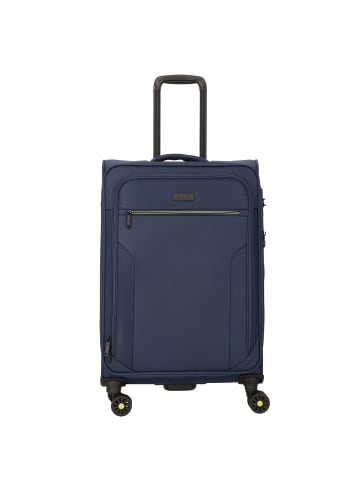 D&N Travel Line 9704 4 Rollen Trolley M 68 cm mit Dehnfalte in dark blue