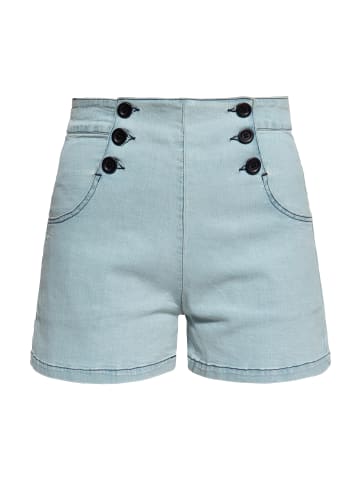 Queen Kerosin Queen Kerosin Highwaist Shorts Marlyn in hellblau