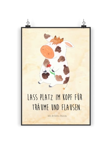 Mr. & Mrs. Panda Bild Kuh mit Spruch in Vintage