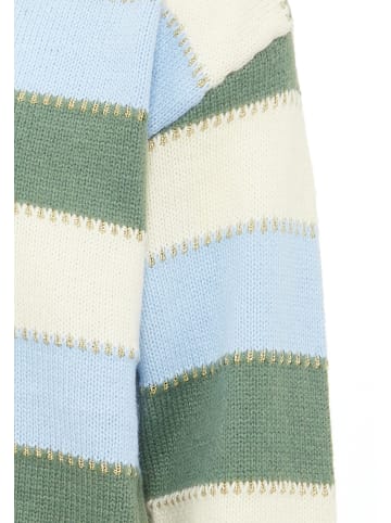 Jalene Damen Sweater in BLAU MEHRFARBIG STREIFEN