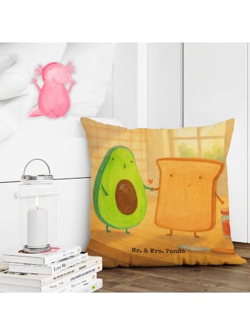 Mr. & Mrs. Panda kissen mikrofaser Avocado Toast Design ohne Spruch in Weiß
