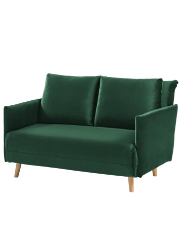 home24 Schlafsofa Lobau II in Dunkelgrün