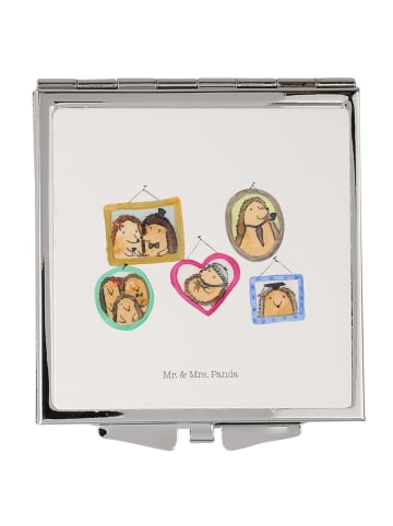 Mr. & Mrs. Panda Schminkspiegel Igel Familie ohne Spruch in Weiß