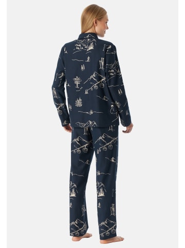 Schiesser Pyjama Comfort Cotton in Dunkelblau