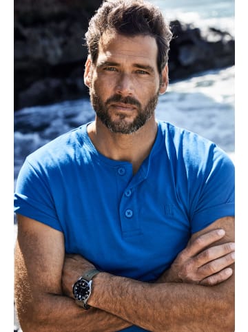 JP1880 Kurzarm T-Shirt in clematisblau