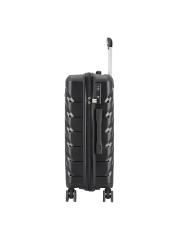 D&N Travel Line 4100 4 Rollen Kofferset 3-teilig in black