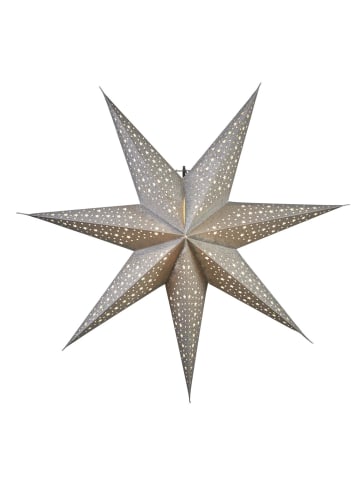 STAR Trading Papierstern Weihnachtsstern Leuchtstern hängend 7-zackig 60cm silber