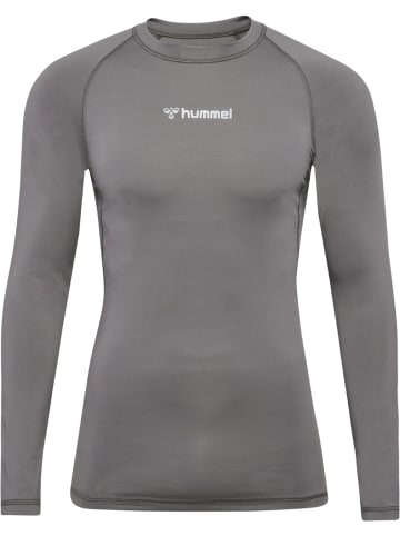 Hummel Sportshirt "Hmlbl Performance Tee L/S" in Grau