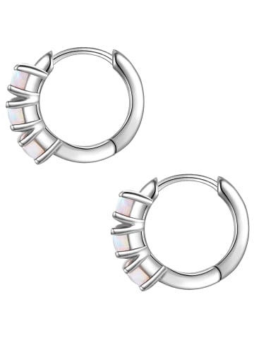 Glanzstücke München Creolen aus Sterling Silber mit Opal (synth.) in silber