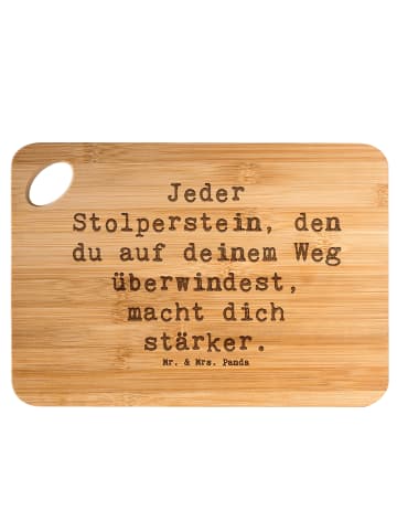 Mr. & Mrs. Panda Frühstücksbrettchen Spruch Stolpersteine im All... in Braun