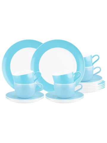 Seltmann Weiden 18er Set Kaffeeservice Liberty Pure Colors in Lagoon Blue