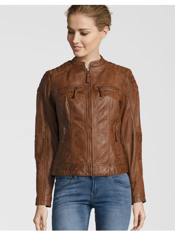 7eleven Lederjacke BASTIA in cognac
