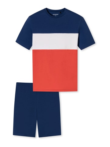 Schiesser Pyjama Organic Cotton in rot, blau