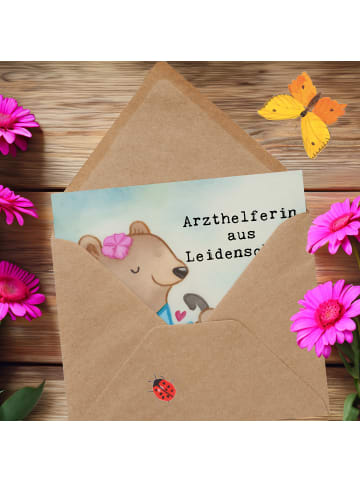 Mr. & Mrs. Panda Einladungskarte Arzthelferin Leidenschaft Desig... in Weiß