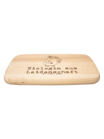 Mr. & Mrs. Panda Holzbrettchen Biologin Leidenschaft mit Spruch in Transparent