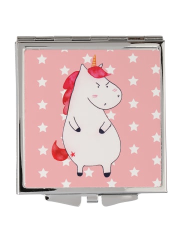 Mr. & Mrs. Panda Schminkspiegel Einhorn Wut ohne Spruch in Rot Pastell