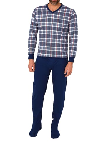 NORMANN Pflegeoverall langarm EteileSchlafanzug Reissverschluss - 83657 in blau