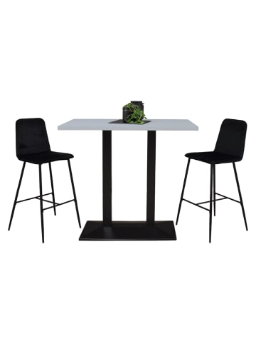 58 aufm Kessel TRESENTISCH Electra 120x70x106 schwarz matt/aqua matt lack