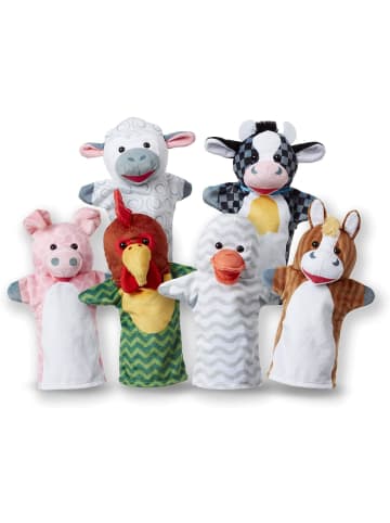 Melissa & Doug Handpuppen Set Bauernhof-Freunde 6 Stück 