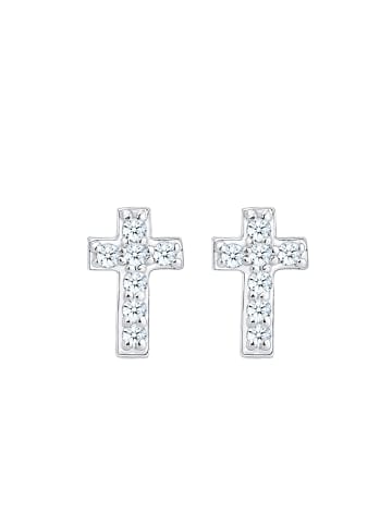 Elli DIAMONDS  Ohrringe 925 Sterling Silber Kreuz in Silber