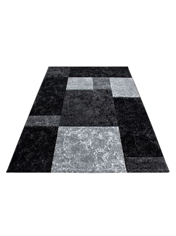 KADIMA DESIGN Teppich Kurzflor Karo Design Polypropylen Wohnzimmer in Schwarz