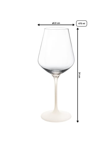 Villeroy & Boch 4er Set Rotweingläser Manufacture Rock 470 ml weiß-transparent in weiß-transparent
