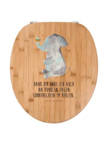 Mr. & Mrs. Panda klo deckel Elefant Biene mit Spruch in Braun
