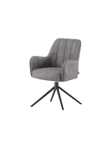 DUBI Möbel 2er-Set: Drehstuhl THOMAS-ZARA in Grau - (B)58 x (H)87 x  (T)62 cm