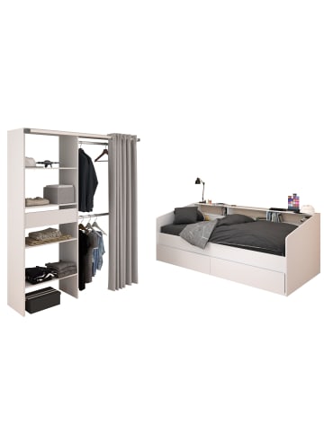 58 aufm Kessel KINDERZIMMER-SET Paca 11 3-tlg. Holznachbildung Weiß/Eiche