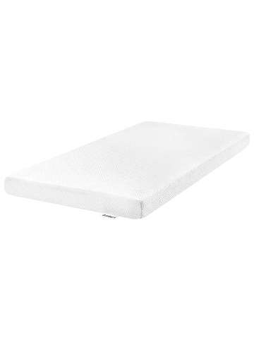 Beliani Matratze CUDDLY in Weiß - (W) 70 x (H) 8 x (L) 130 cm H2/3 Mittel