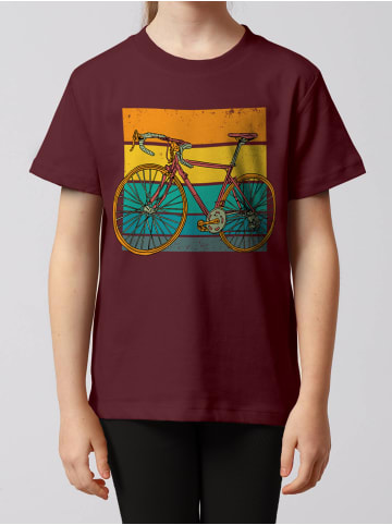 wat? Apparel T-Shirt Retro Bike in Weinrot