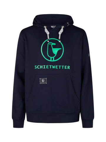 SCHIETWETTER Kapuzenhoodie in navy/neongreen