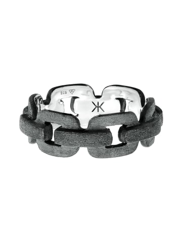 KUZZOI Ring 925 Sterling Silber in Schwarz