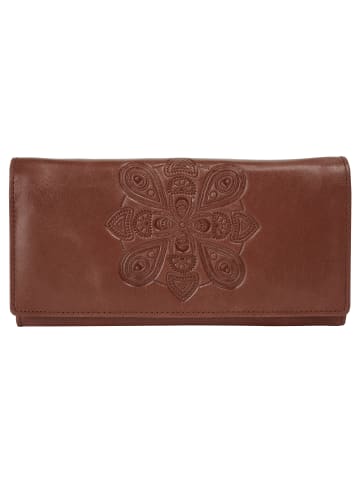 Bruno Banani Geldbörse Mandala echt Leder in cognac