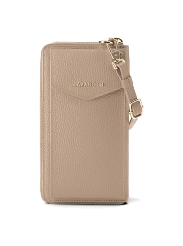 Lazarotti Bologna Leather Zip-Around Geldbörse Handytasche Leder 19 cm sand