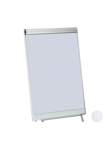 relaxdays 400 x Flipchartpapier Kariert in Weiß