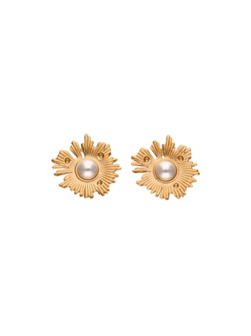 grassland Women Earrings in Gold White