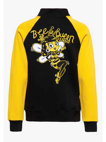 Queen Kerosin Queen Kerosin College Sweatjacke Bee Queen in schwarz