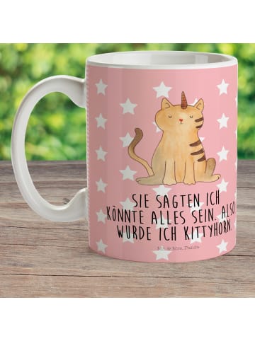 Mr. & Mrs. Panda Kinderpott Einhorn Katze mit Spruch in Rot Pastell