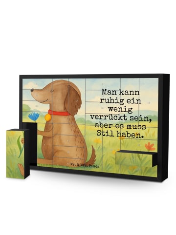 Mr. & Mrs. Panda Befüllbarer Adventskalender Hund Blume Design m... in Weiß