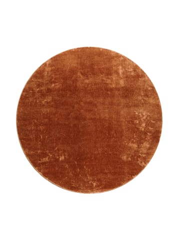 KADIMA DESIGN Teppich Kurzflor waschbar Unifarben Wohnzimmer in Kupfer