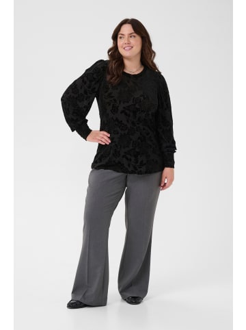 KAFFE curve Langarm-Bluse KCrosie Regular fit in Black Deep CC