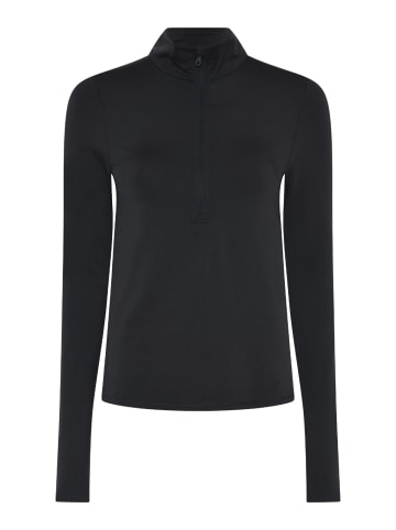 girlfriend collective Top Reset Long Sleeve, Half Zip in Black