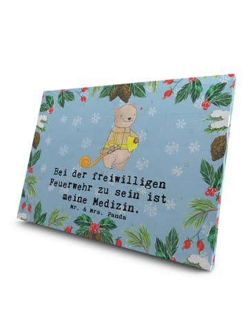 Mr. & Mrs. Panda Tee Adventskalender Bär Freiwillige Feuerwehr m... in Eisblau