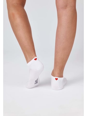 SNOCKS Sneaker Socken mit rotem Herz Mix (Love) 2 Paar