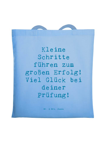 Mr. & Mrs. Panda Shopper Spruch Prüfungen bestehen mit Spruch in Sky Blue