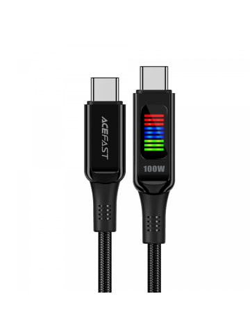 COFI 1453 USB-C USB-C 100 W 1,2 m Kabel mit Display in Schwarz
