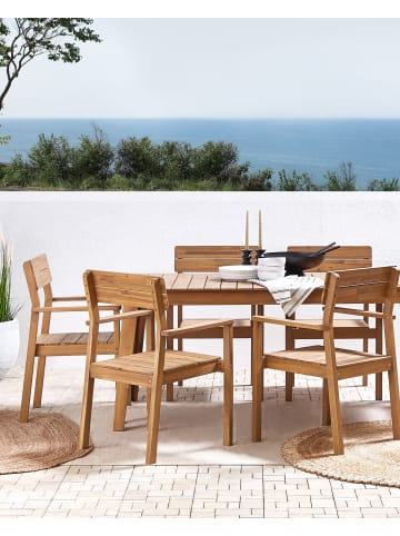 Beliani 2er-Set Esszimmerstuhl FORNELLI in Braun