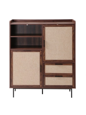 CALICOSY Highboard JETSON in Dunkles - (W) 100 x (H) 120 x (L) 39,5 cm
